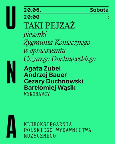 Plakat wydarzenia:  Koncert TAKI PEJZAŻ.  
