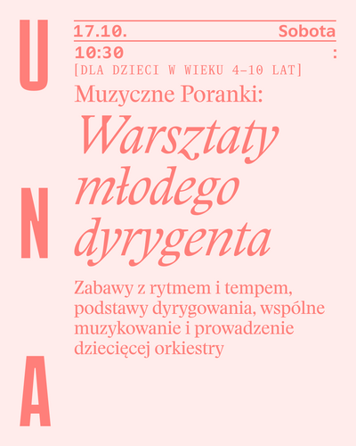 Plakat wydarzenia:  Muzyczne poranki: Warsztaty młodego dyrygenta